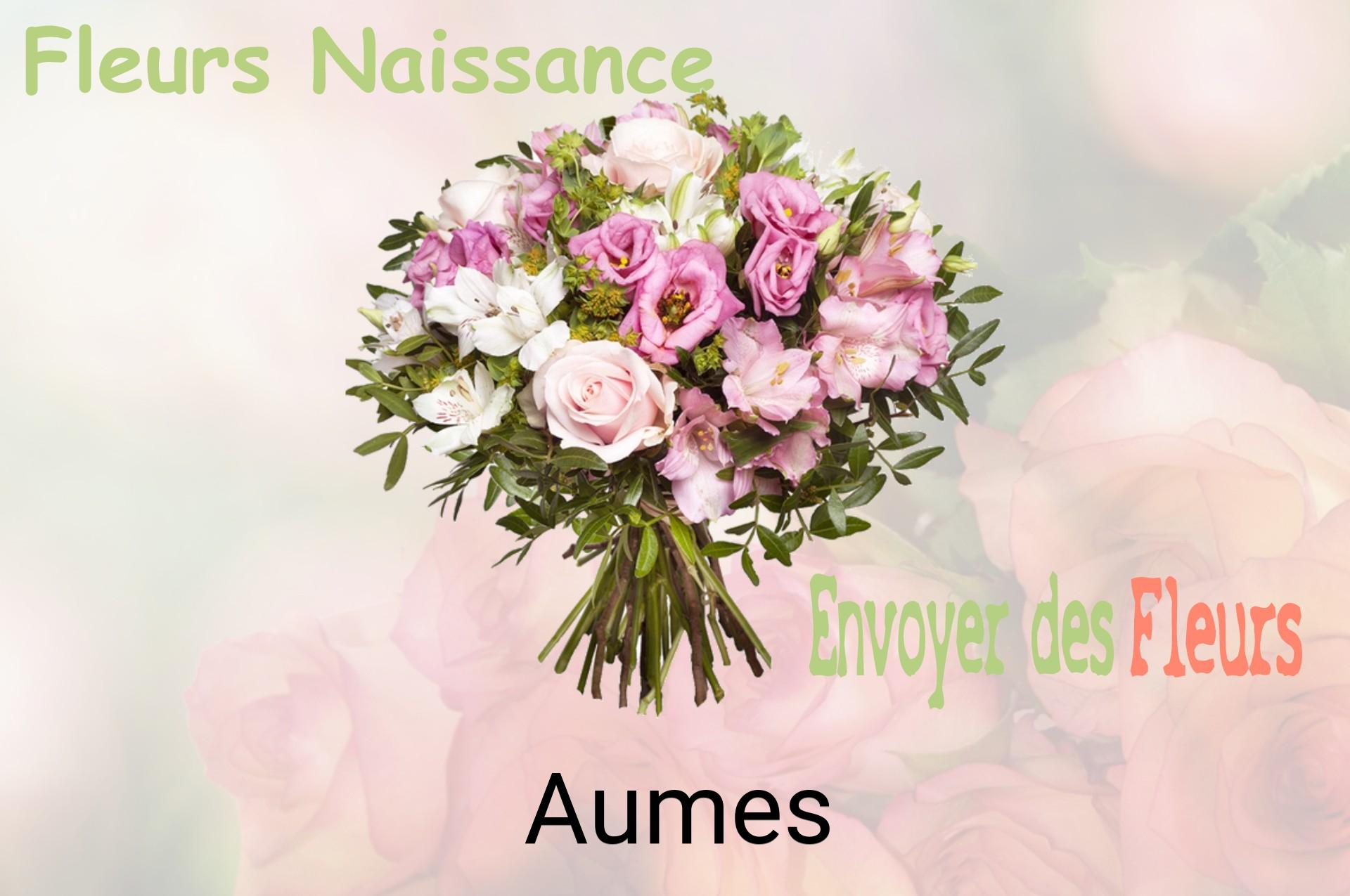 Bouquet de fleurs de naissance livré à Aumes